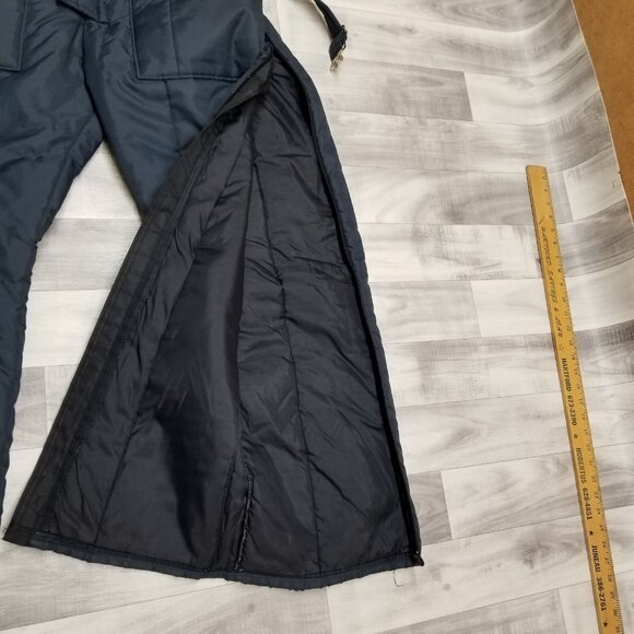 ✅VTG Walls Blizzard Pruf Coveralls Men XL Reg 46-48 Belted Faux Fur Collar STAIN - Picture 7 of 14